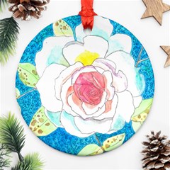 Favorite Rose Watercolor   Ornament (round) by okhismakingart