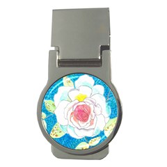 Favorite Rose Watercolor   Money Clips (round)  by okhismakingart