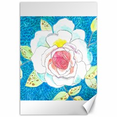 Favorite Rose Watercolor   Canvas 12  X 18  by okhismakingart