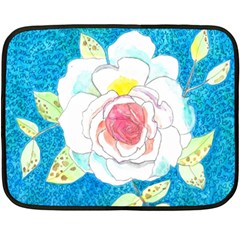 Favorite Rose Watercolor   Fleece Blanket (mini) by okhismakingart