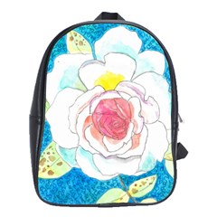 Favorite Rose Watercolor   School Bag (large) by okhismakingart