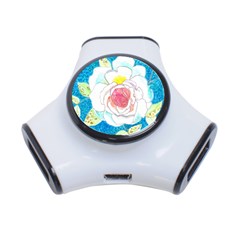 Favorite Rose Watercolor   3-port Usb Hub by okhismakingart