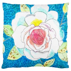 Favorite Rose Watercolor   Large Cushion Case (two Sides) by okhismakingart