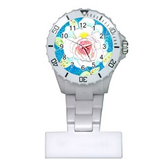 Favorite Rose Watercolor   Plastic Nurses Watch by okhismakingart