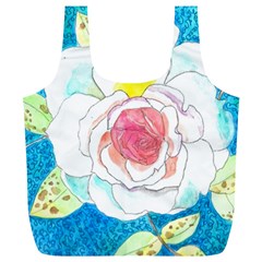 Favorite Rose Watercolor   Full Print Recycle Bag (xl) by okhismakingart