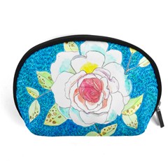 Favorite Rose Watercolor   Accessory Pouch (large) by okhismakingart