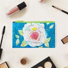 Favorite Rose Watercolor   Cosmetic Bag (xs) by okhismakingart