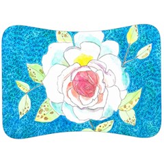 Favorite Rose Watercolor   Velour Seat Head Rest Cushion by okhismakingart