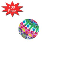 Plant Abstract 1  Mini Buttons (100 Pack)  by okhismakingart