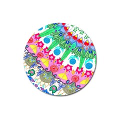 Plant Abstract Magnet 3  (round) by okhismakingart