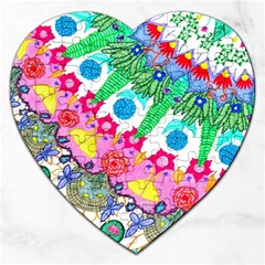 Plant Abstract Jigsaw Puzzle (heart) by okhismakingart