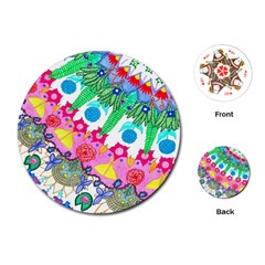 Plant Abstract Playing Cards (round) by okhismakingart