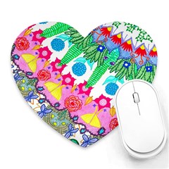 Plant Abstract Heart Mousepads by okhismakingart