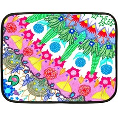 Plant Abstract Fleece Blanket (mini) by okhismakingart