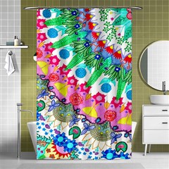 Plant Abstract Shower Curtain 48  X 72  (small)  by okhismakingart