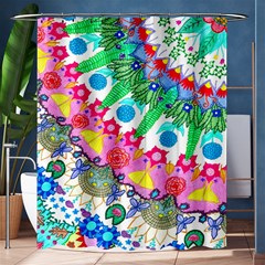 Plant Abstract Shower Curtain 60  X 72  (medium)  by okhismakingart