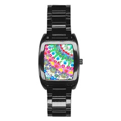 Plant Abstract Stainless Steel Barrel Watch by okhismakingart