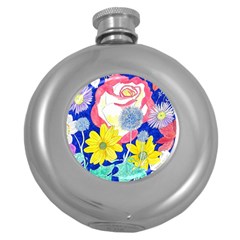 London Flora  Round Hip Flask (5 Oz) by okhismakingart