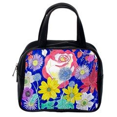 London Flora  Classic Handbag (one Side) by okhismakingart