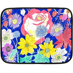 London Flora  Double Sided Fleece Blanket (mini)  by okhismakingart