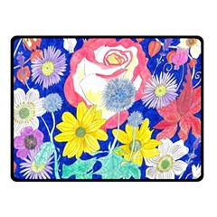 London Flora  Double Sided Fleece Blanket (small)  by okhismakingart