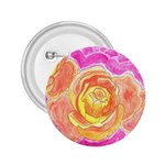 Orange Roses Watercolor 2.25  Buttons Front