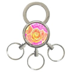 Orange Roses Watercolor 3-ring Key Chains by okhismakingart