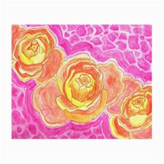 Orange Roses Watercolor Small Glasses Cloth by okhismakingart