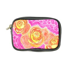 Orange Roses Watercolor Coin Purse by okhismakingart