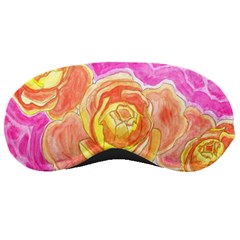 Orange Roses Watercolor Sleeping Masks by okhismakingart