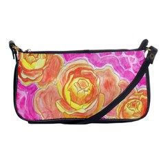 Orange Roses Watercolor Shoulder Clutch Bag by okhismakingart