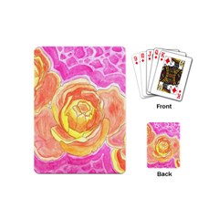 Orange Roses Watercolor Playing Cards (mini) by okhismakingart