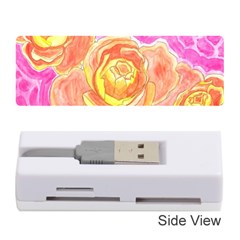 Orange Roses Watercolor Memory Card Reader (stick) by okhismakingart