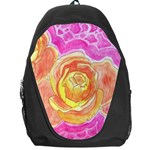 Orange Roses Watercolor Backpack Bag Front