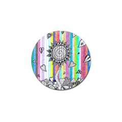 Striped Flower Golf Ball Marker (4 Pack) by okhismakingart