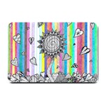 Striped Flower Small Doormat  24 x16  Door Mat