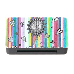 Striped Flower Memory Card Reader With Cf by okhismakingart