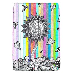 Striped Flower Removable Flap Cover (l) by okhismakingart