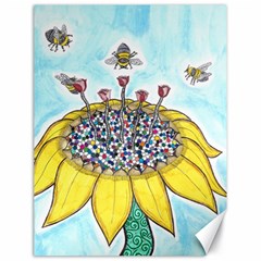 Bees At Work In Blue  Canvas 18  X 24  by okhismakingart