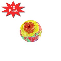 Reid Hall Rose Watercolor 1  Mini Magnet (10 Pack)  by okhismakingart