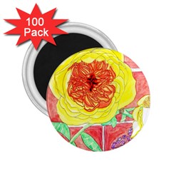 Reid Hall Rose Watercolor 2 25  Magnets (100 Pack)  by okhismakingart