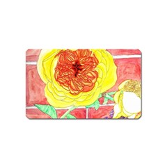 Reid Hall Rose Watercolor Magnet (name Card) by okhismakingart