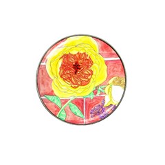 Reid Hall Rose Watercolor Hat Clip Ball Marker by okhismakingart