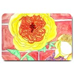 Reid Hall Rose Watercolor Large Doormat  30 x20  Door Mat