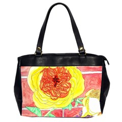 Reid Hall Rose Watercolor Oversize Office Handbag (2 Sides) by okhismakingart