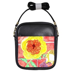 Reid Hall Rose Watercolor Girls Sling Bag by okhismakingart