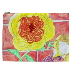 Reid Hall Rose Watercolor Cosmetic Bag (xxl) by okhismakingart