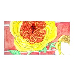 Reid Hall Rose Watercolor Satin Wrap by okhismakingart