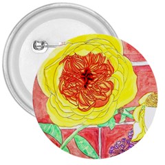 Reid Hall Rose Watercolor 3  Buttons by okhismakingart