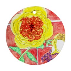 Reid Hall Rose Watercolor Ornament (round) by okhismakingart